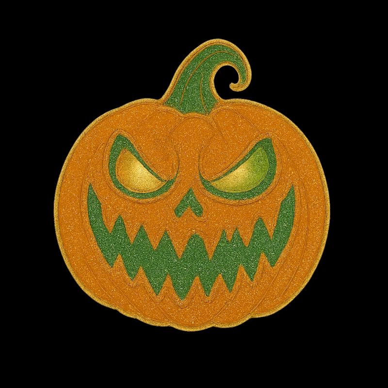 Grim Pumpkin Halloween Patch
