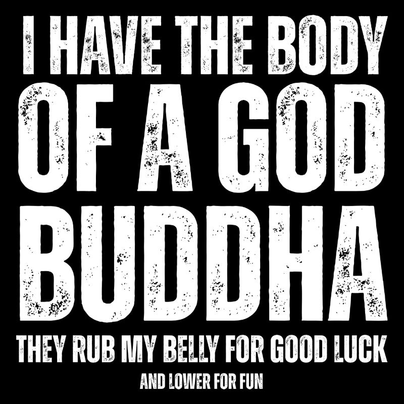 God Buddha Belly Meme Typography Tee