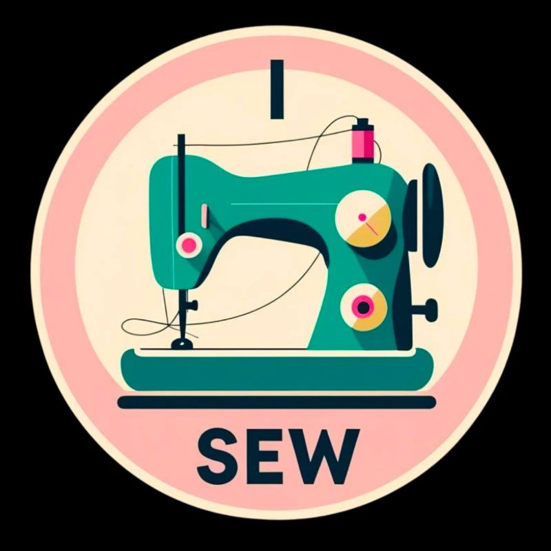 Vintage Sewing Machine Silhouette