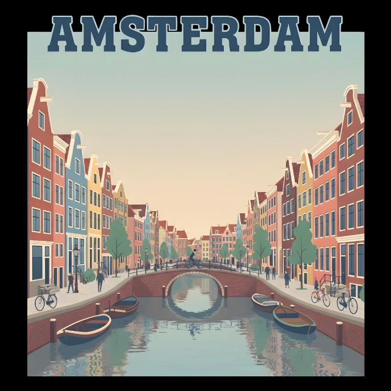 Amsterdam Canals at Sunset