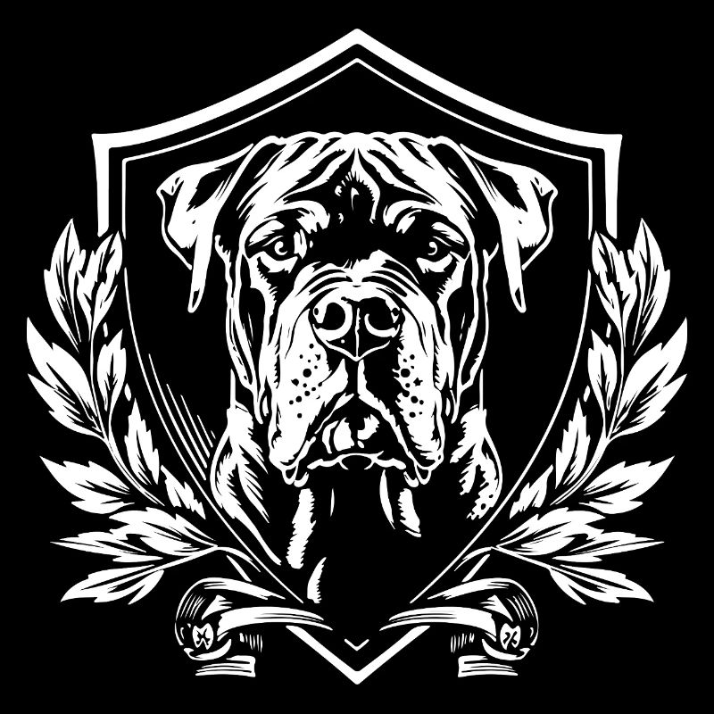 Blason : mastiff dans l’écu