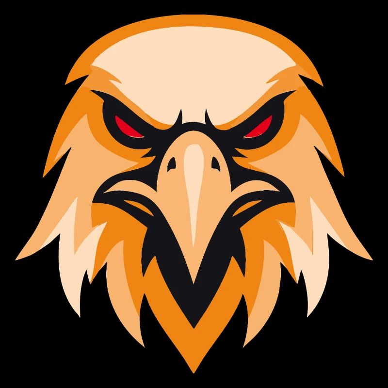 Wild Eagle Head in Orange