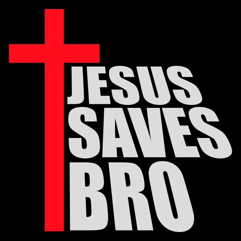 Jesus Saves Bro Lustig Religiös Spruch Glaube Logo