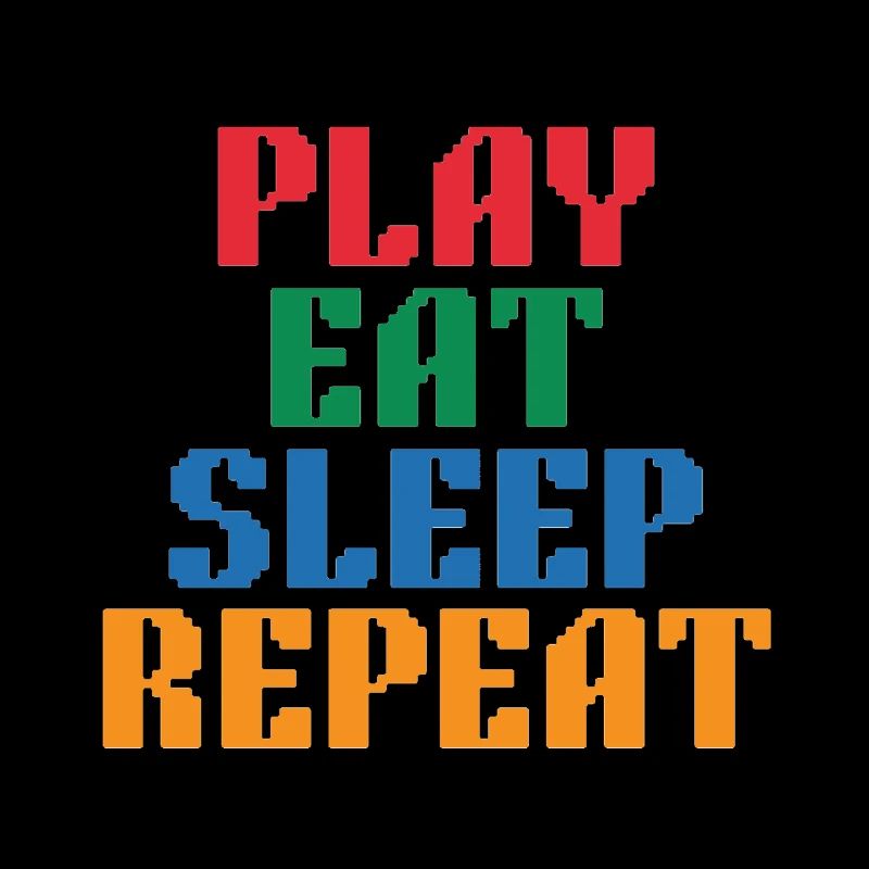 Jouez Manger Sommeil Répéter le Pixel