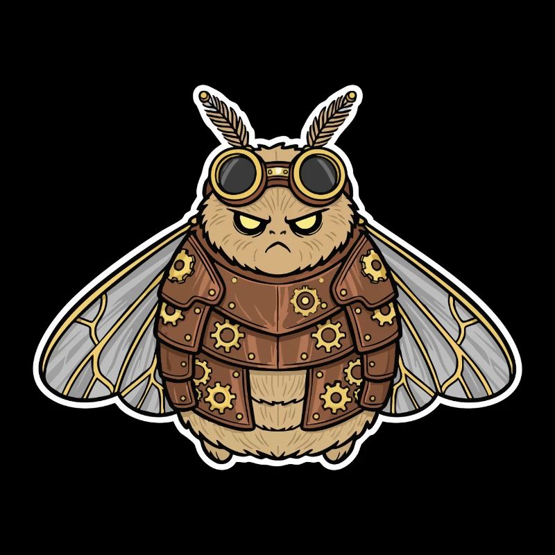 Steampunk Night Moth Armor Bronze Gears