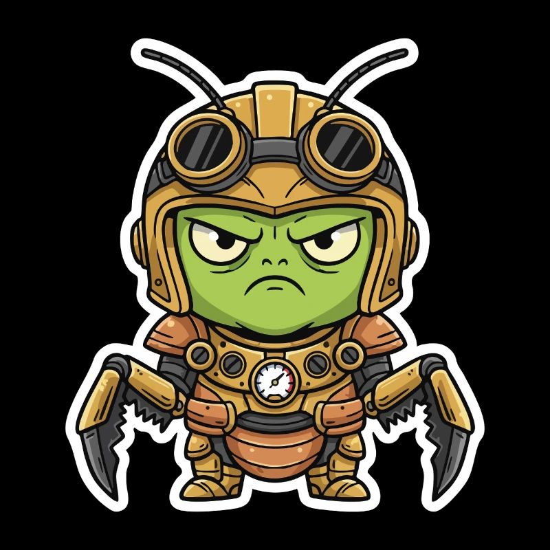 Locust Engineer Steampunk Rüstungsmessing