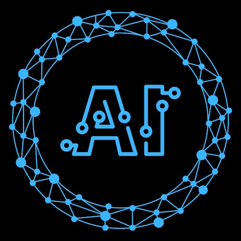 Futuristic AI Data Network Symbol