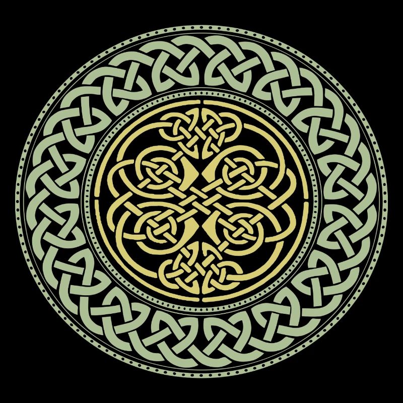 Celtic Mandala Knot Gold Ring
