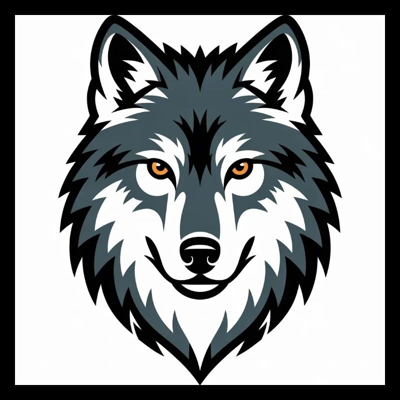 Emblème graphique du loup