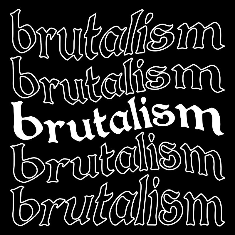 Brutalism Echoes Typography Tee