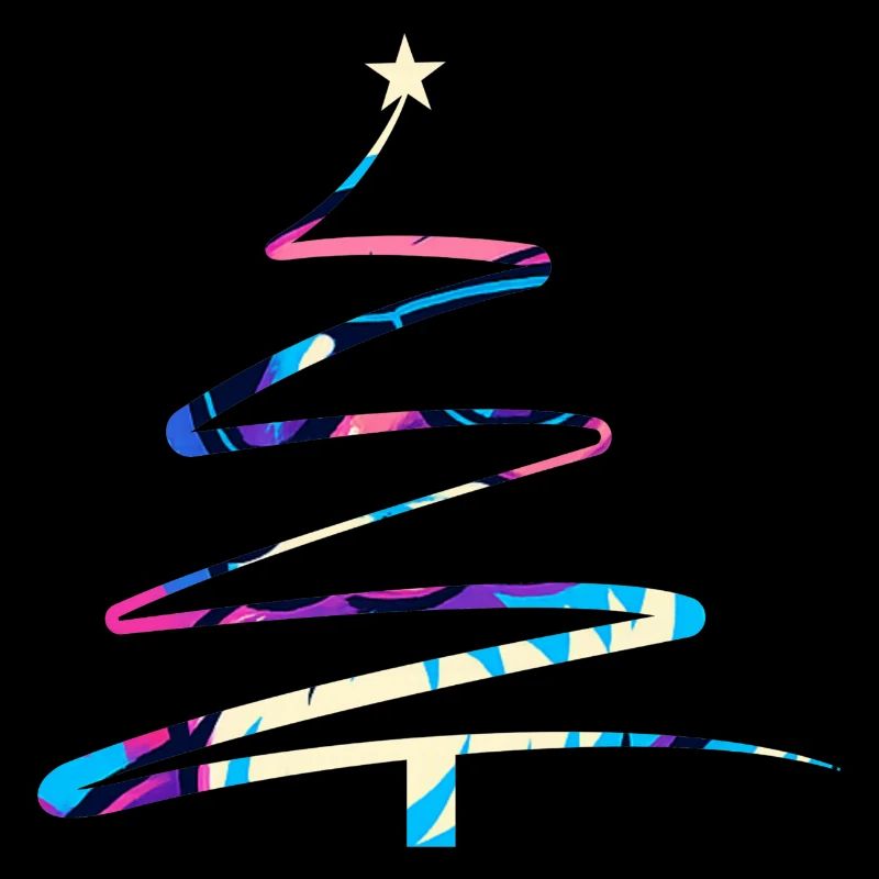 Weihnachtsbaum One-Line Design – Modern & Bunt