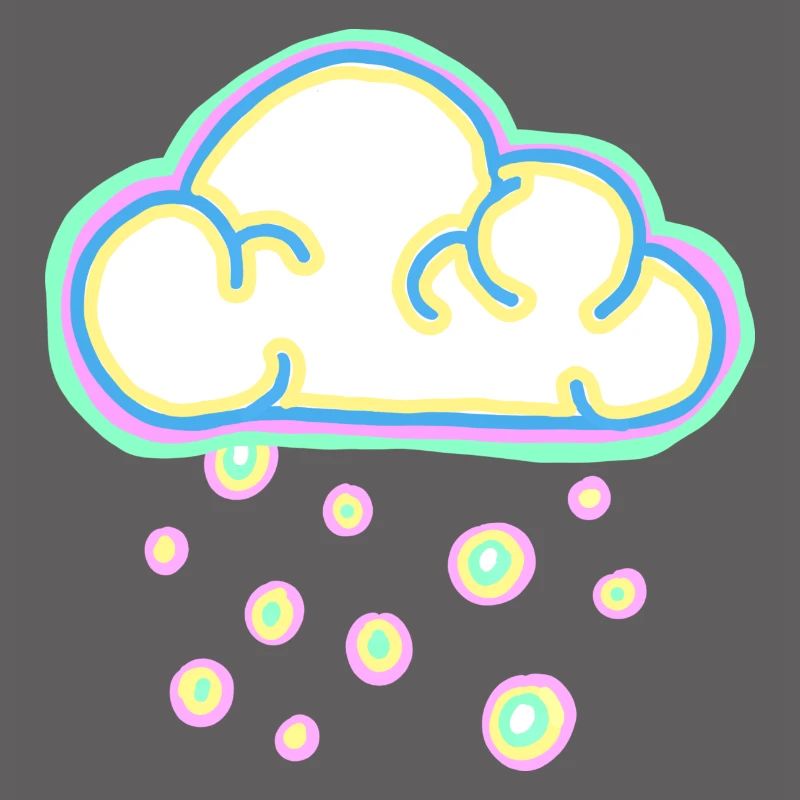 Pastel cloud and snow