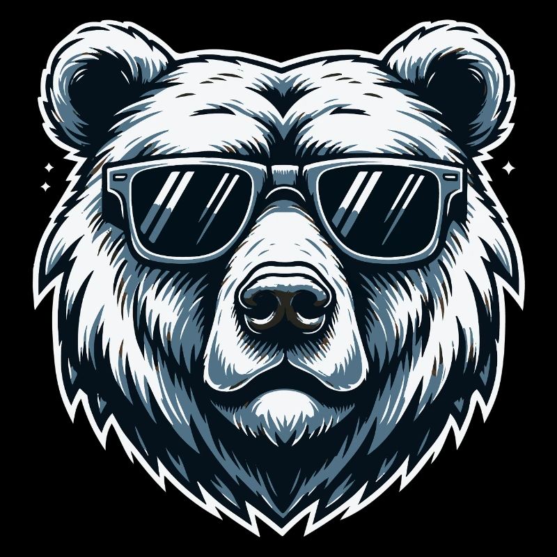 Bear with Sunglasses Urban Vector