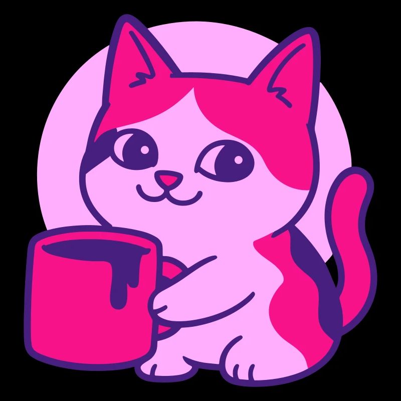 Chat de café mignon