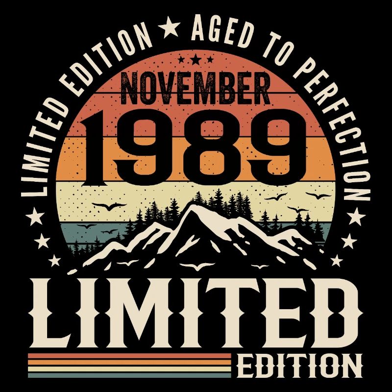 November 1989 Einzigartiger Retro-Geburtstag