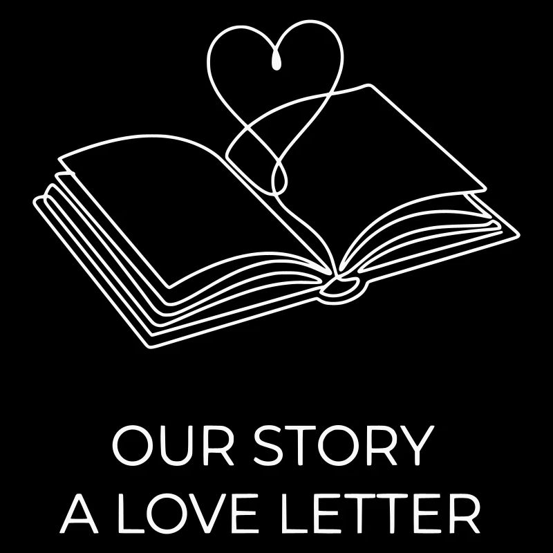 Liebesbrief Unsere Geschichte – Romantischer Valentine White
