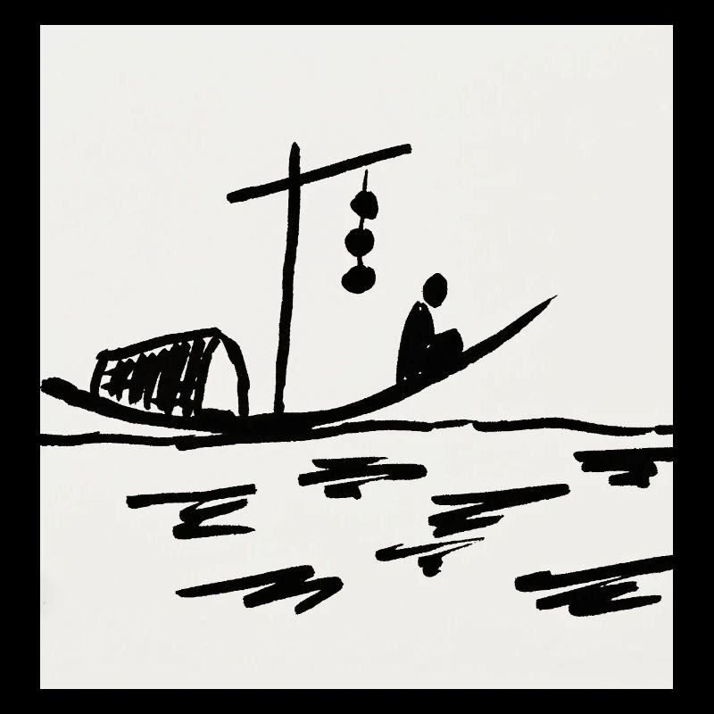 Night boat on the river