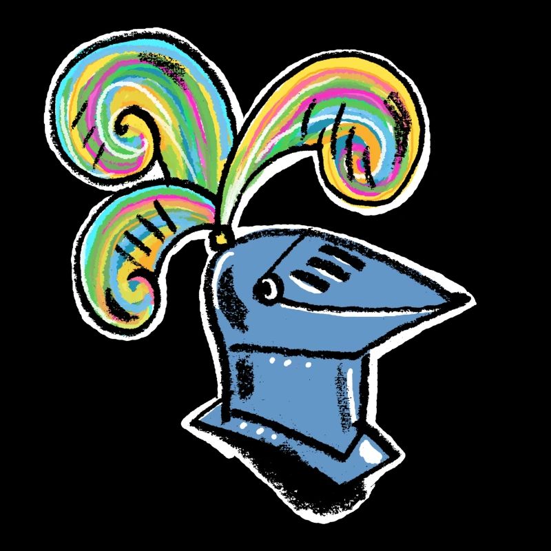 Regenbogen Ritterhelm