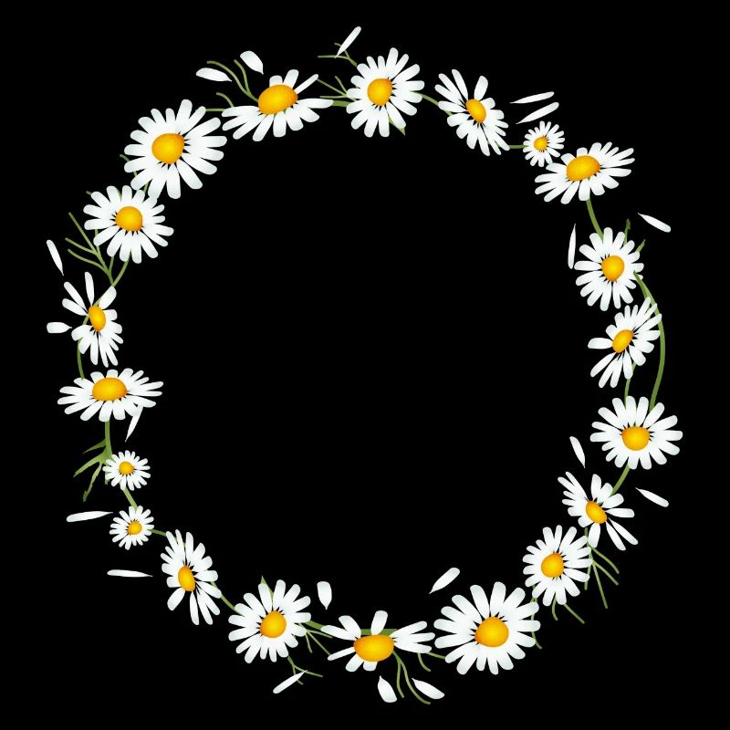 bright chamomile wreath from chamomile flowers