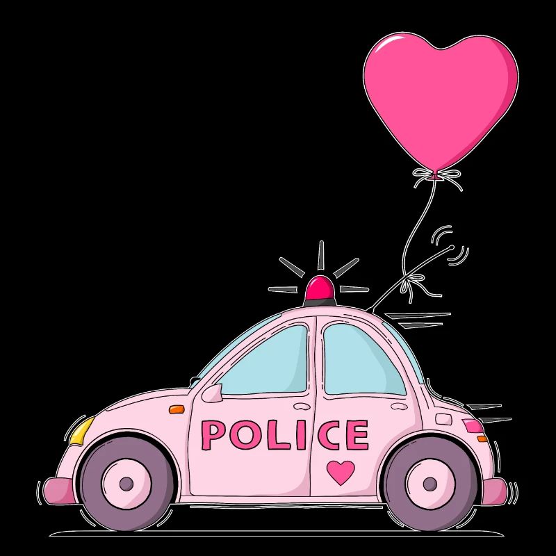 Police Heart Pink