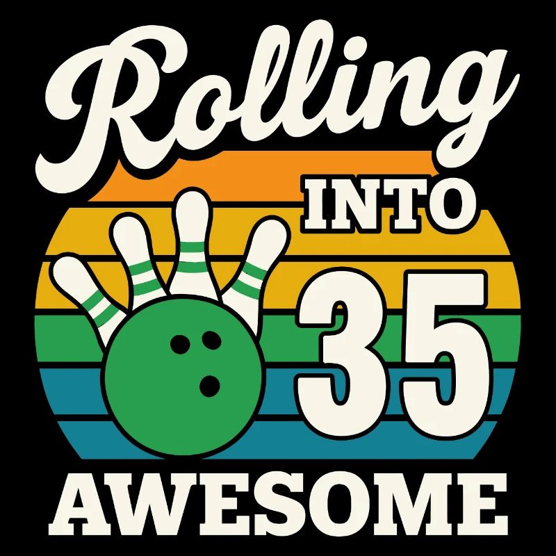 Bowling rétro 35e anniversaire Design