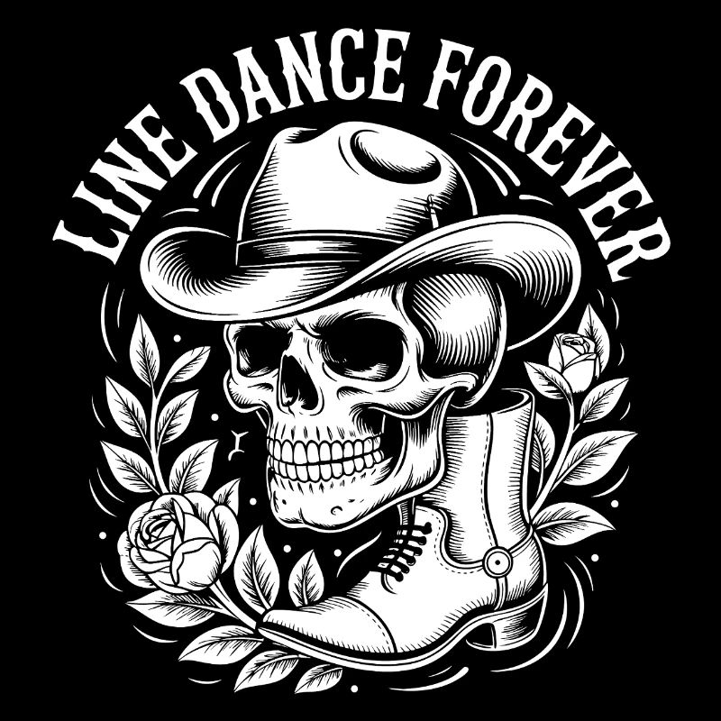 Line Dance Skull Western