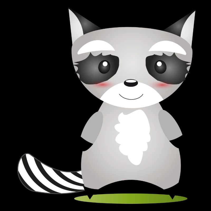 mignon raton laveur dans un style bande dessinée à aimer