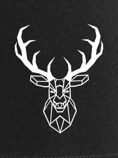 White Geometric Deer