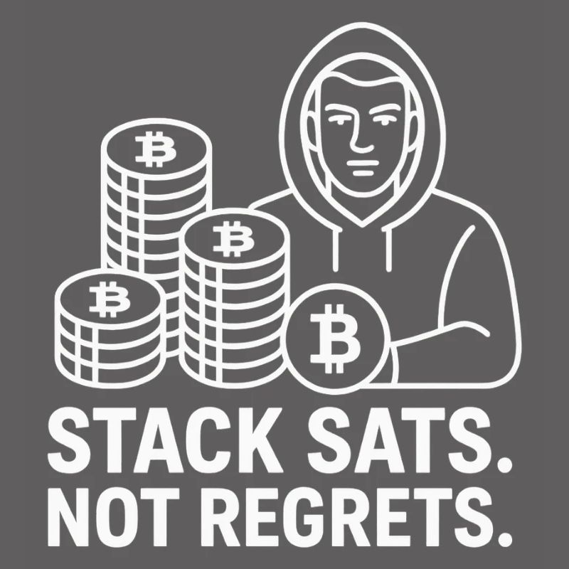Conception de sweat à capuche Bitcoin – Stack Sats. Pas de regrets.