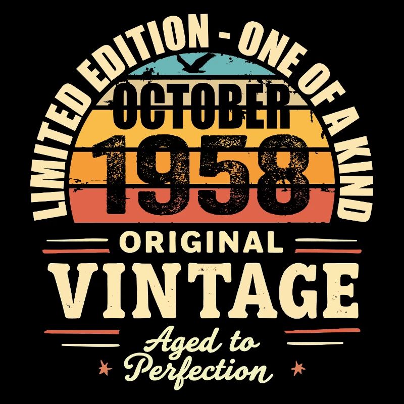 Retro October 1958 - birthday october 1958