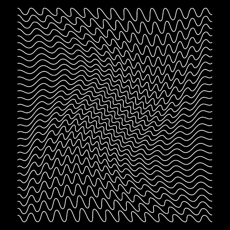 Impression d’illusion d’optique de ligne ondulée dynamique