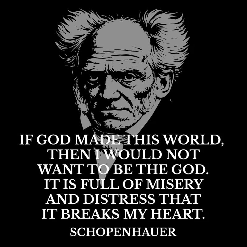 Schopenhauer Quote Portrait Tee