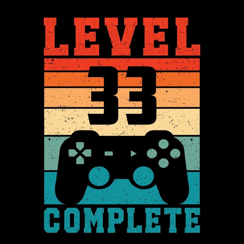 33rd Birthday Level 33 Complete 33 Years Gamer
