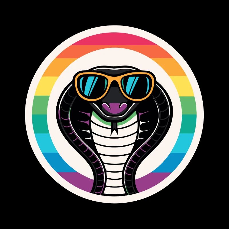 Royal Cobra Rainbow Retro Eyeglasses
