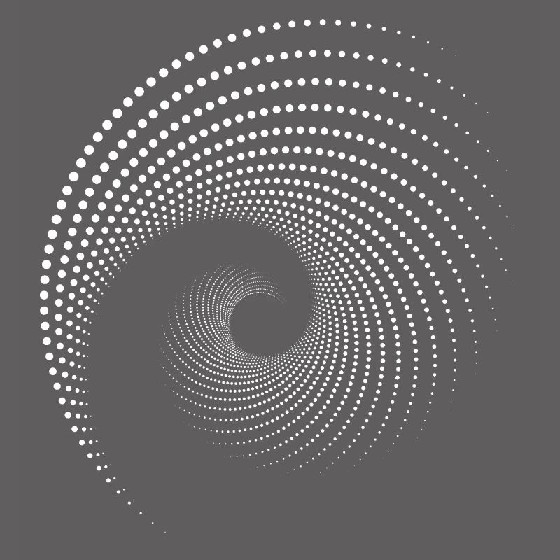 Impression à Spirale à Points Galaxies