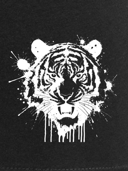 Tigre éclaboussé monochrome Blanc