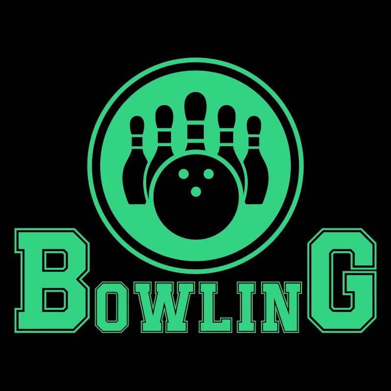 Conception de main de bowling rétro