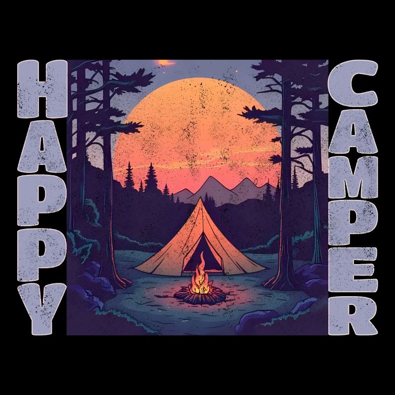Campeur heureux