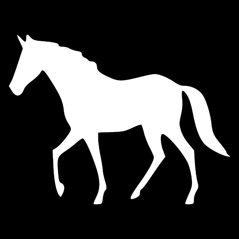 Silhouettes de chevaux Cavalier cadeau blanc