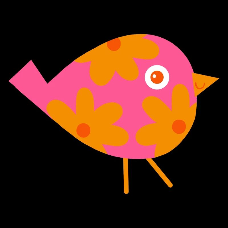 Blumenvogel Pop Art