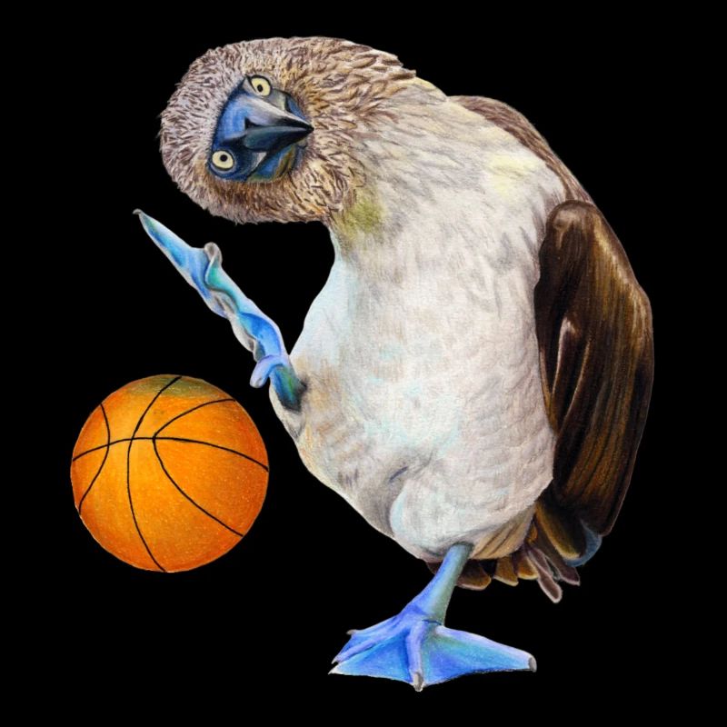 Basket-ball à pieds bleus