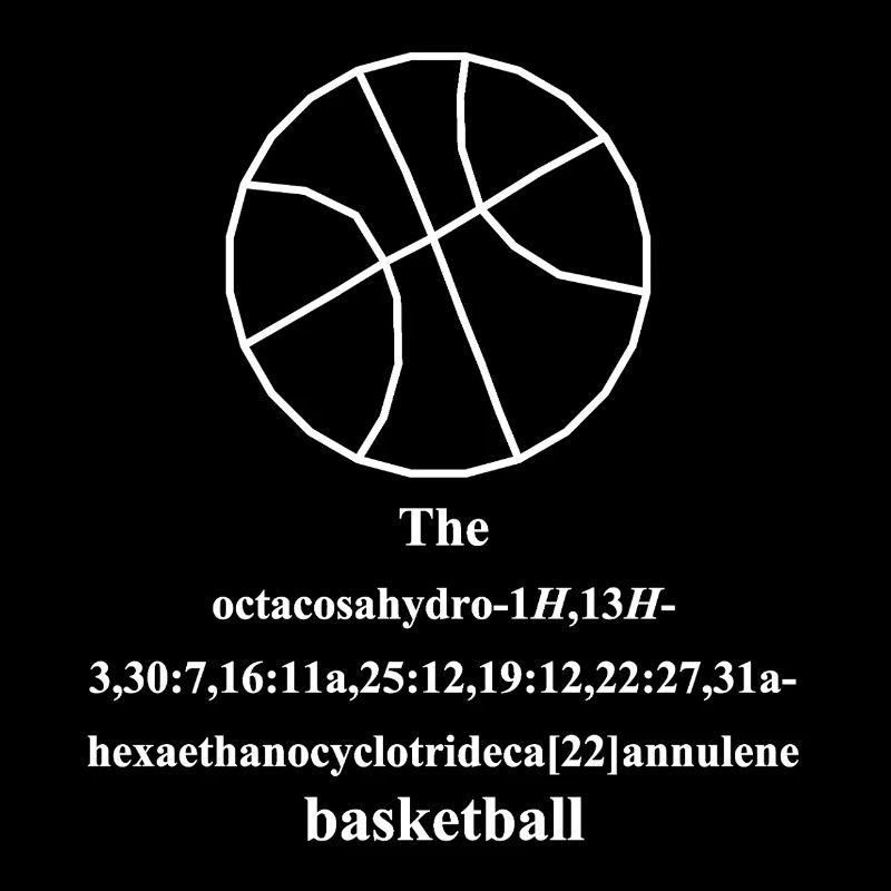 Molécule de basket-ball - IUPAC Nomenclature - Nerd Humour