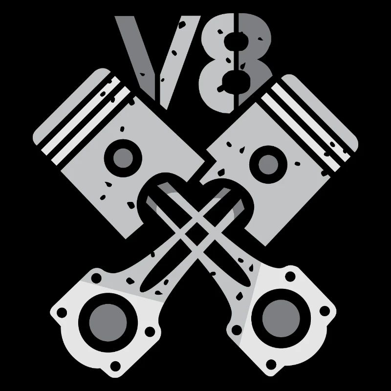Moteur V8 à piston – Conception de puissance mécanique
