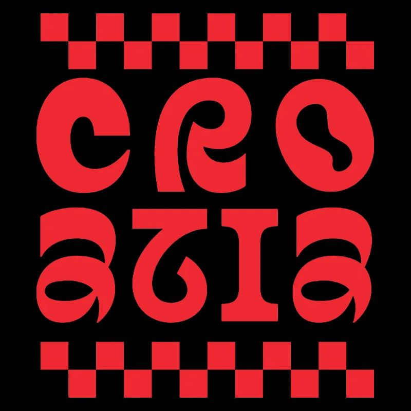 Croatia Retro Typeface Logo