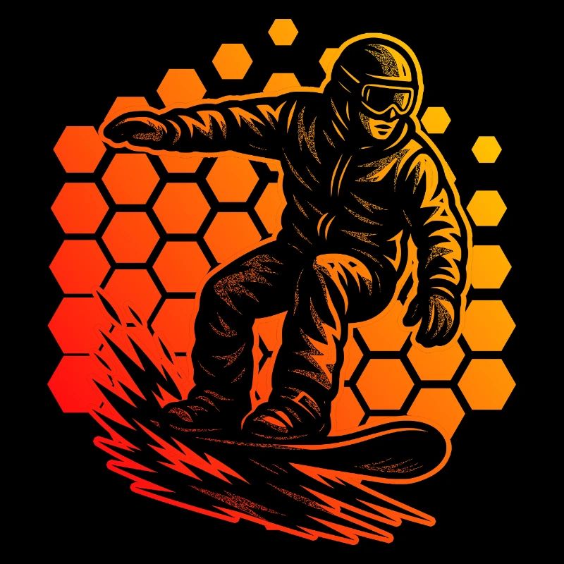 J’adore le motif cool du snowboard pour le snowboard