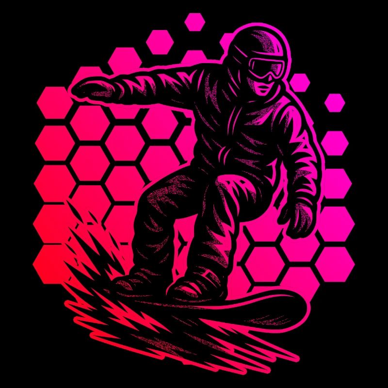 Conception vintage de snowboard pour snowboard