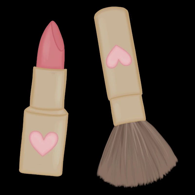 Heart Lip Lipstick & Brush Charm