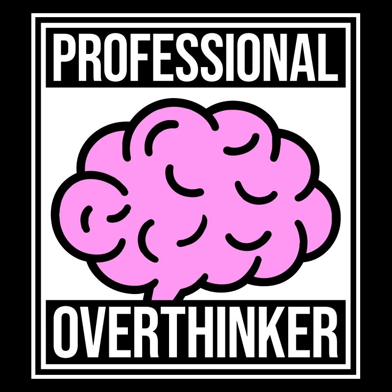 Professional Overthinker Lustig Grübeln Angst Logo
