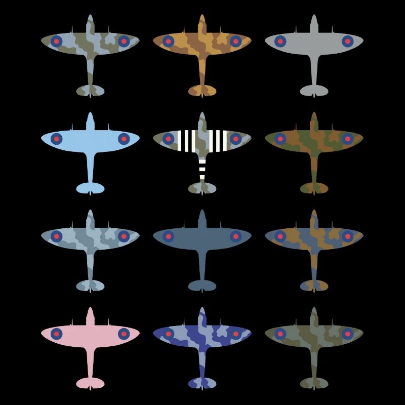 Spitfire fighter plane / camouflage pattern