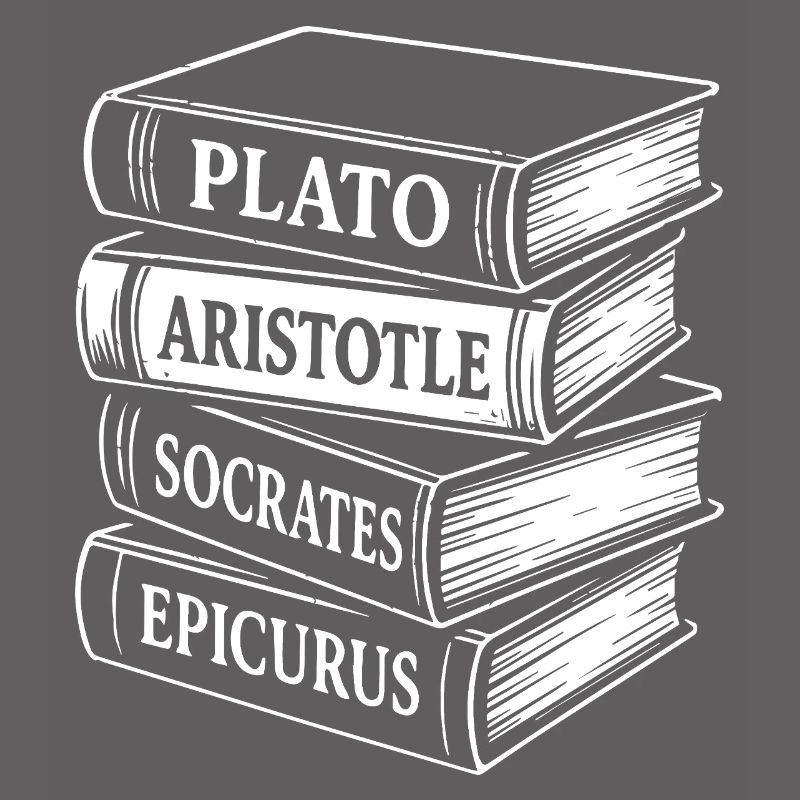 Classical Philosophers Book Stack Design